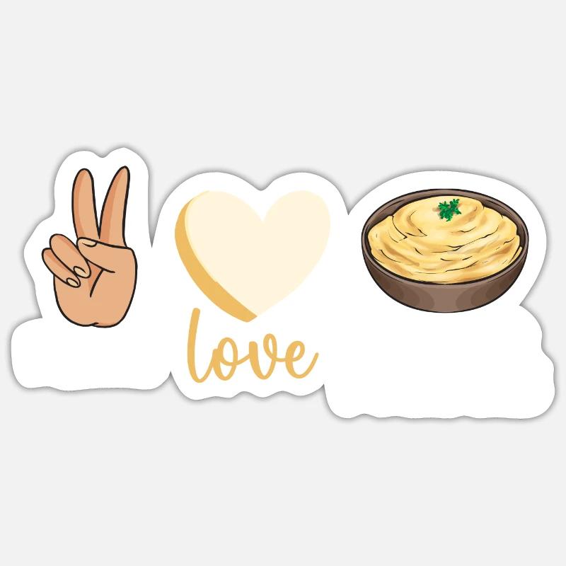 Mashed potatoes Mashed potatoes - Sticker size S (10 x 10 cm) - white matte