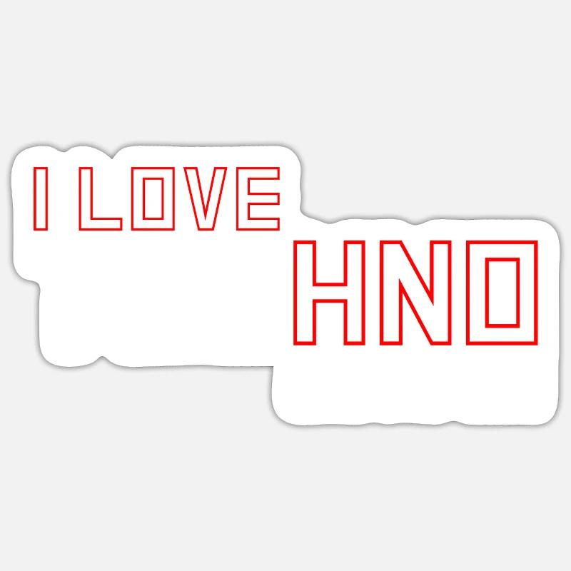 I Love Techno - Sticker Größe S (10 x 10 cm) - Mattweiß