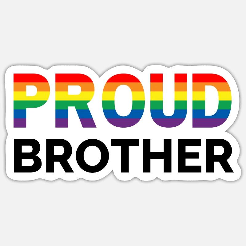 Fier frère - Sticker taille S (10 x 10 cm) - blanc mat