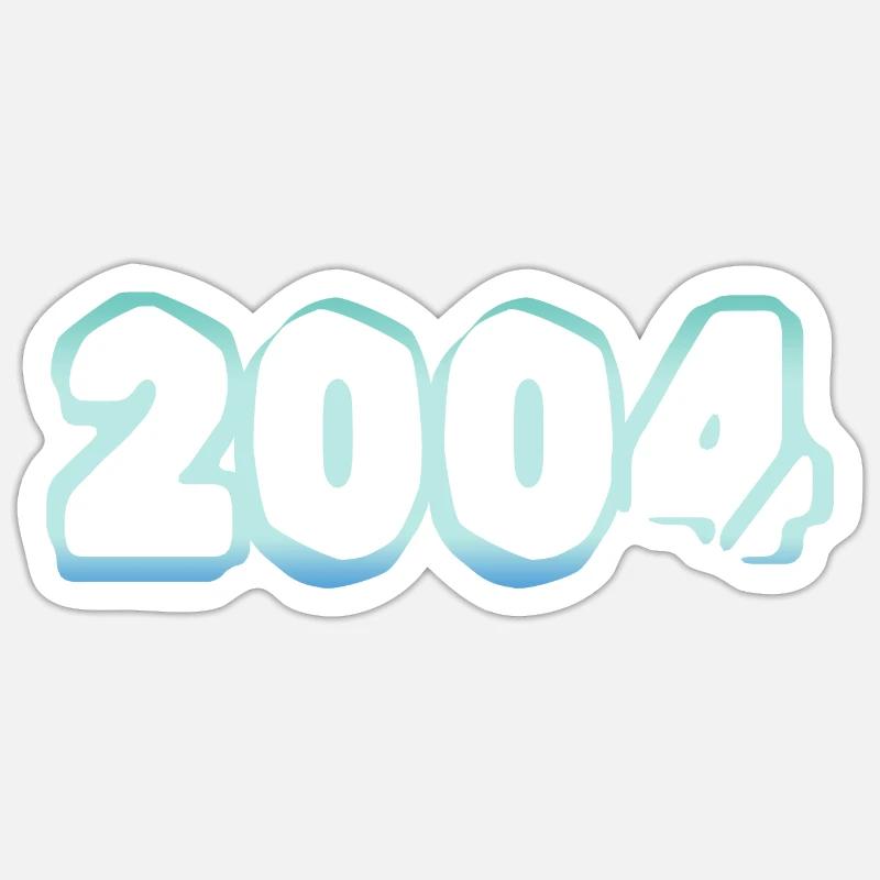 2004 - Sticker size S (10 x 10 cm) - white matte