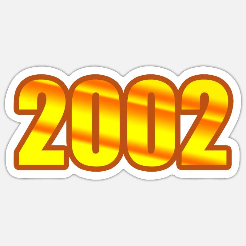 2002 - Sticker taille S (10 x 10 cm) - blanc mat
