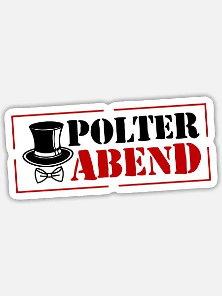 Polterabend Hochzeit Junggeselle - Sticker Größe S (10 x 10 cm) - Mattweiß
