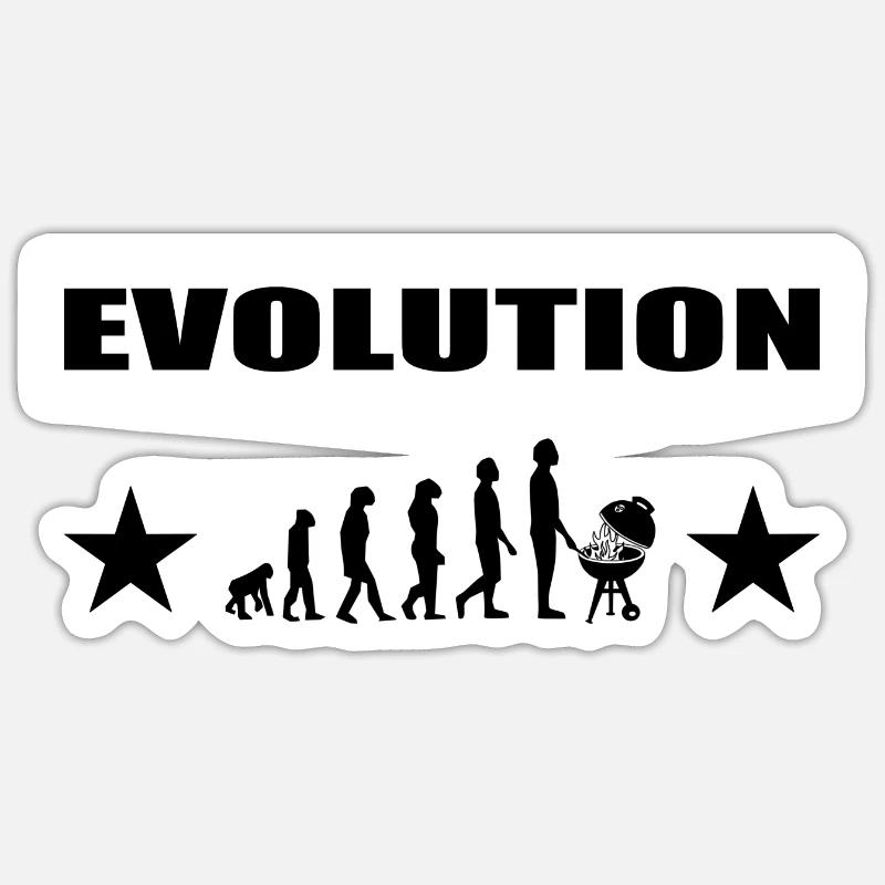 BBQ - Sticker Größe S (10 x 10 cm) - Mattweiß