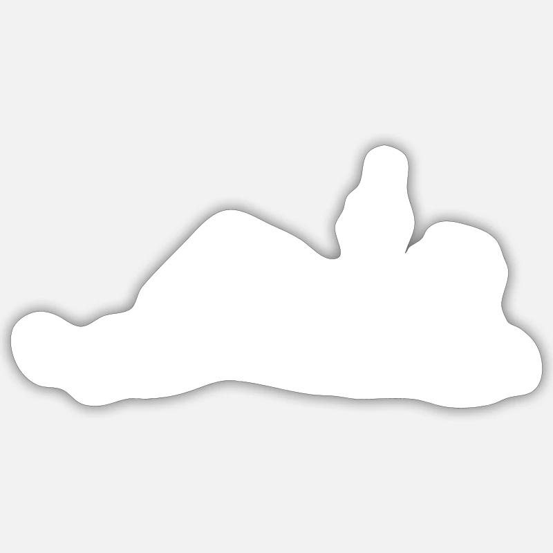 Drinking Beer Silhouette Sticker size S (10 x 10 cm)