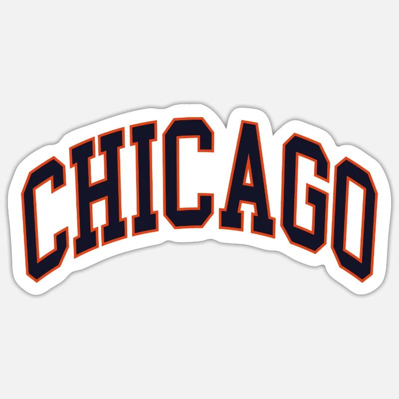 Chicago - Sticker taille S (10 x 10 cm) - blanc mat
