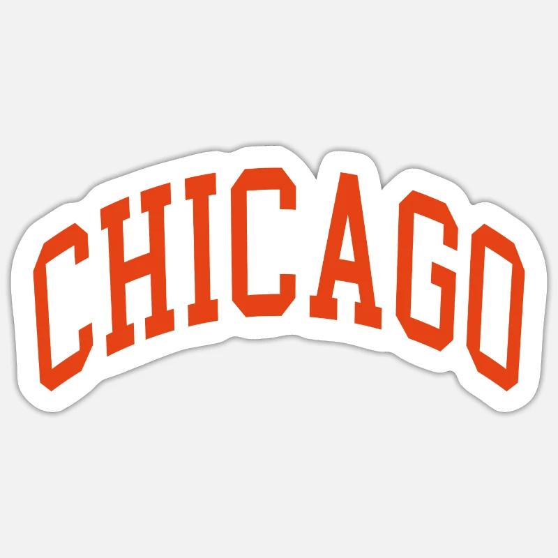 Chicago - Sticker taille S (10 x 10 cm) - blanc mat