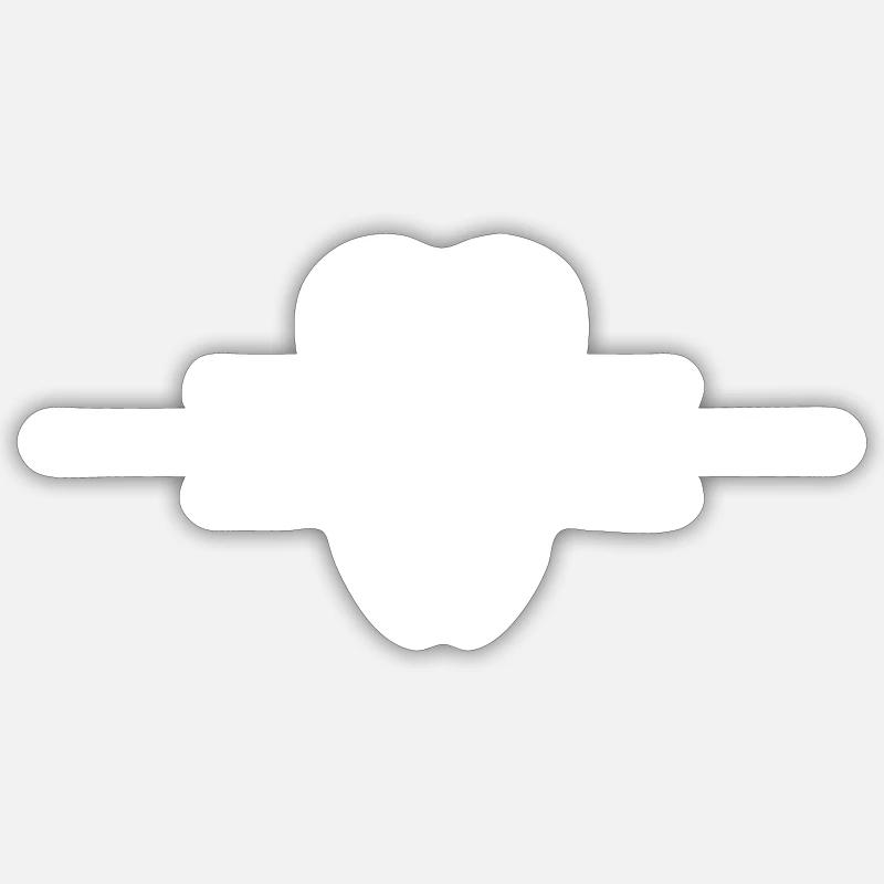 Tooth Icon Dentist - Sticker size S (10 x 10 cm) - white matte