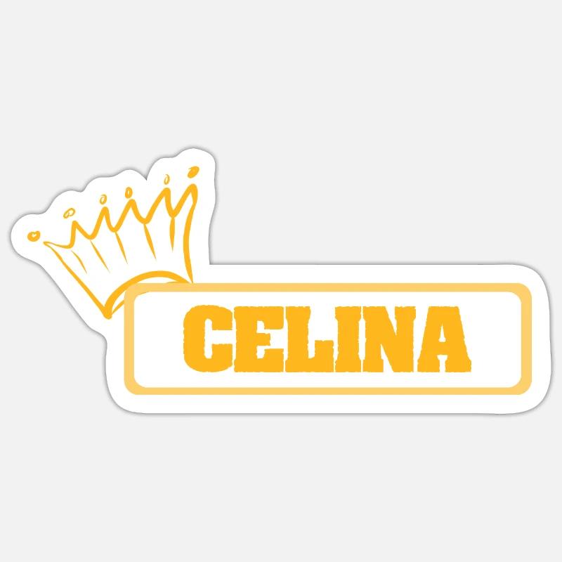 Celina - Sticker size S (10 x 10 cm) - white matte