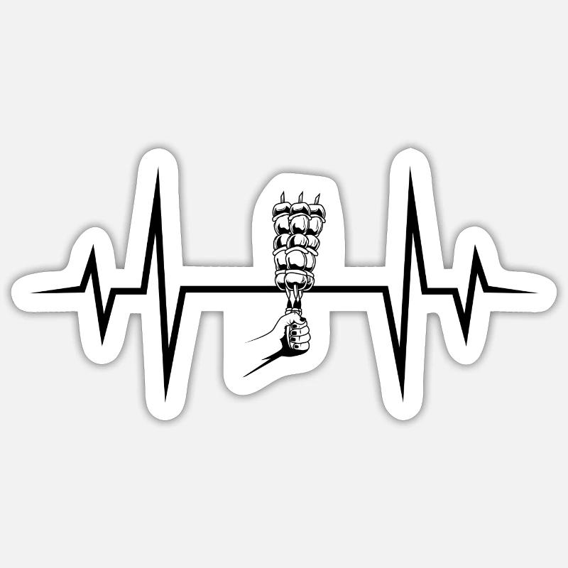 Kebab grill pulse - Sticker size S (10 x 10 cm) - white matte
