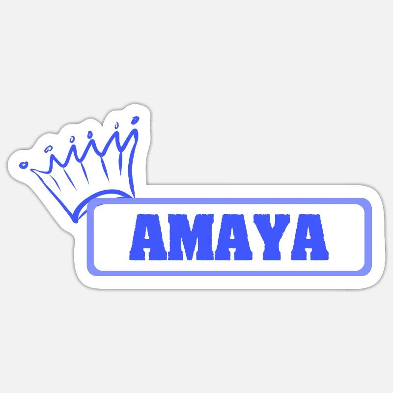 Amaya - Sticker taille S (10 x 10 cm) - blanc mat