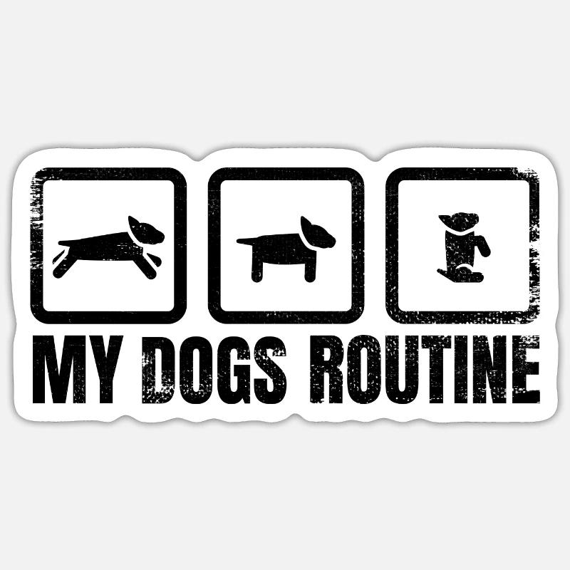 Dog Routine Sticker size S (10 x 10 cm)