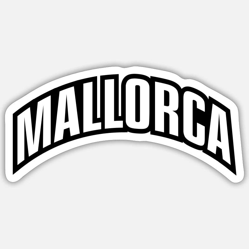 Mallorca Font - Sticker size S (10 x 10 cm) - white matte