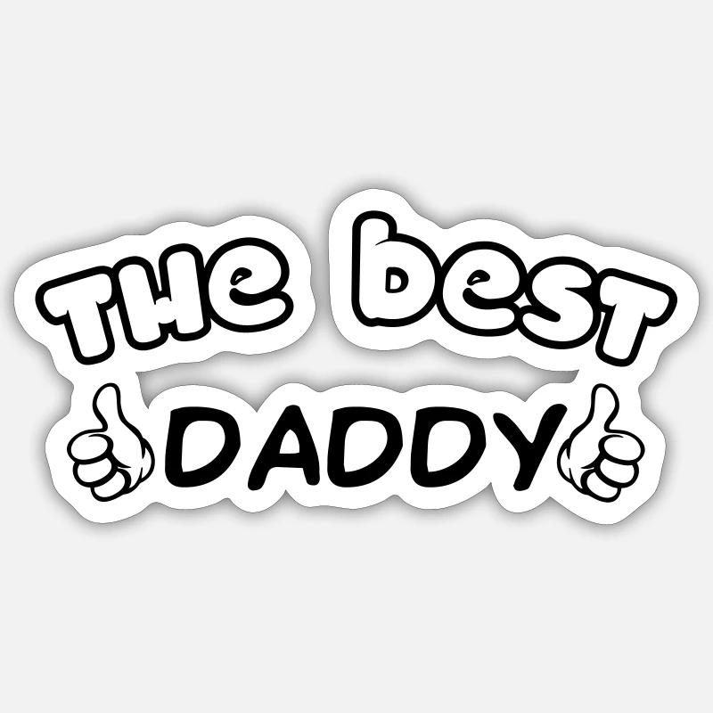 DER BESTE PAPA - Sticker Größe S (10 x 10 cm) - Mattweiß