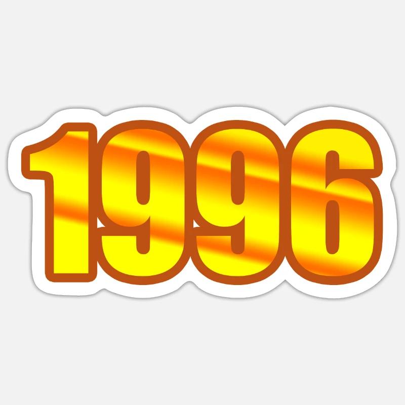 1996 1996 - Sticker size S (10 x 10 cm) - white matte