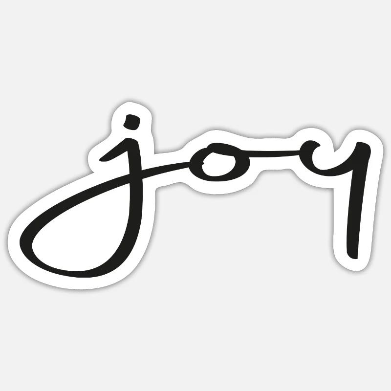 joy - joy - Sticker size S (10 x 10 cm) - white matte