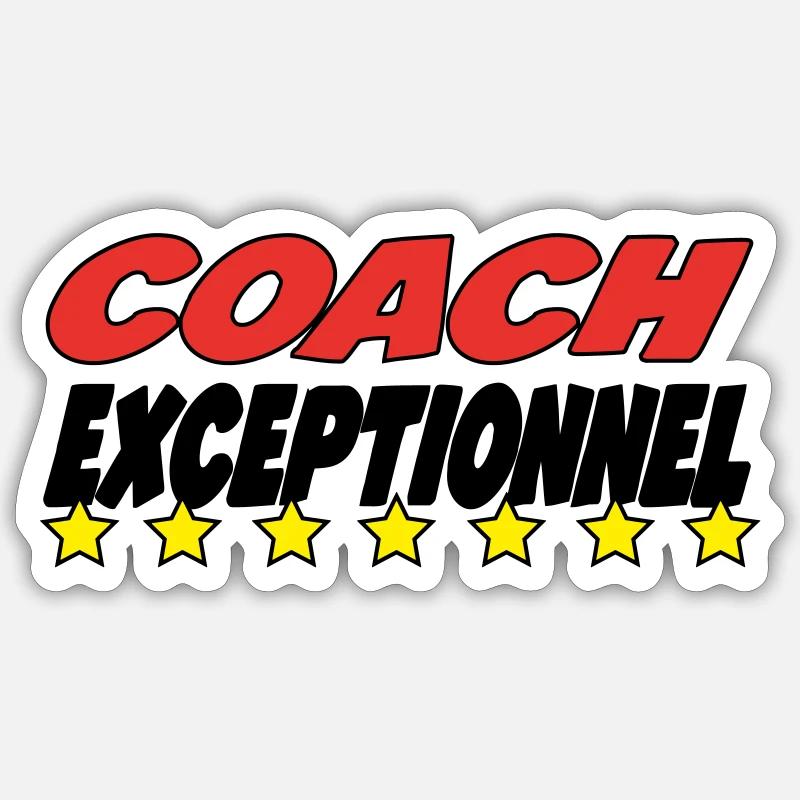 Outstanding COACH - Sticker size S (10 x 10 cm) - white matte