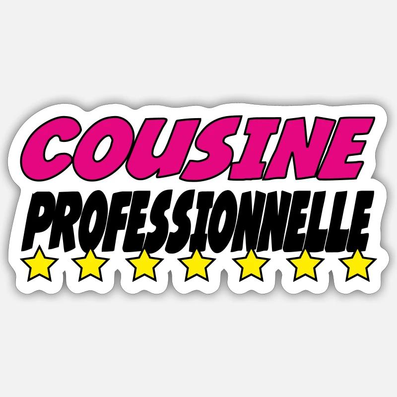 PROFESSIONAL COUSIN - Sticker size S (10 x 10 cm) - white matte