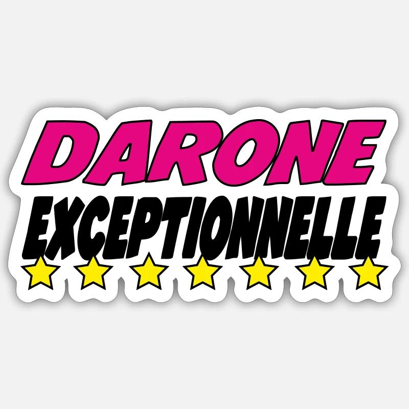DARONE exceptional - Sticker size S (10 x 10 cm) - white matte