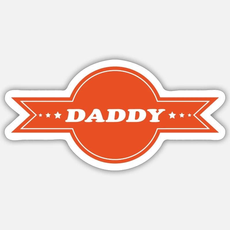 PAPA VATI DADDY - Sticker taille S (10 x 10 cm) - blanc mat