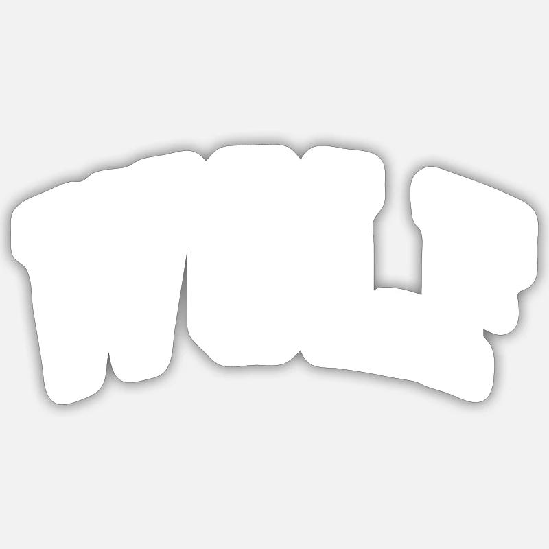 Wolf - Sticker size S (10 x 10 cm) - white matte