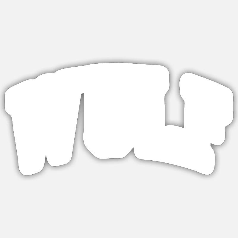 Wulf - Sticker size S (10 x 10 cm) - white matte