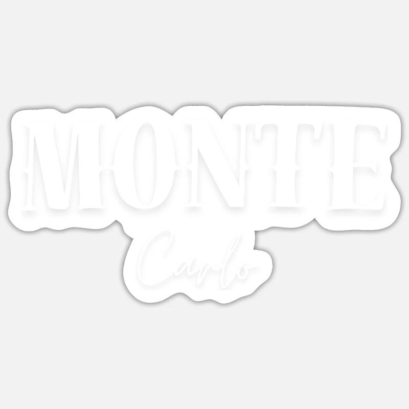 Monte Carlo - Sticker size S (10 x 10 cm) - white matte