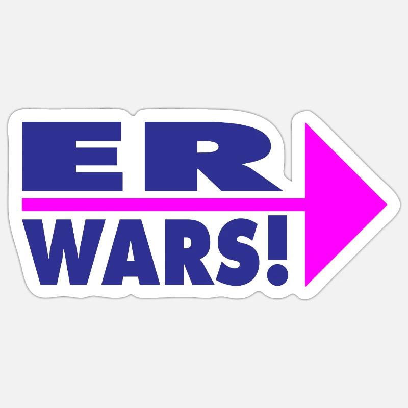 Er wars! Partner- oder Partyshirt Sticker Größe S (10 x 10 cm)