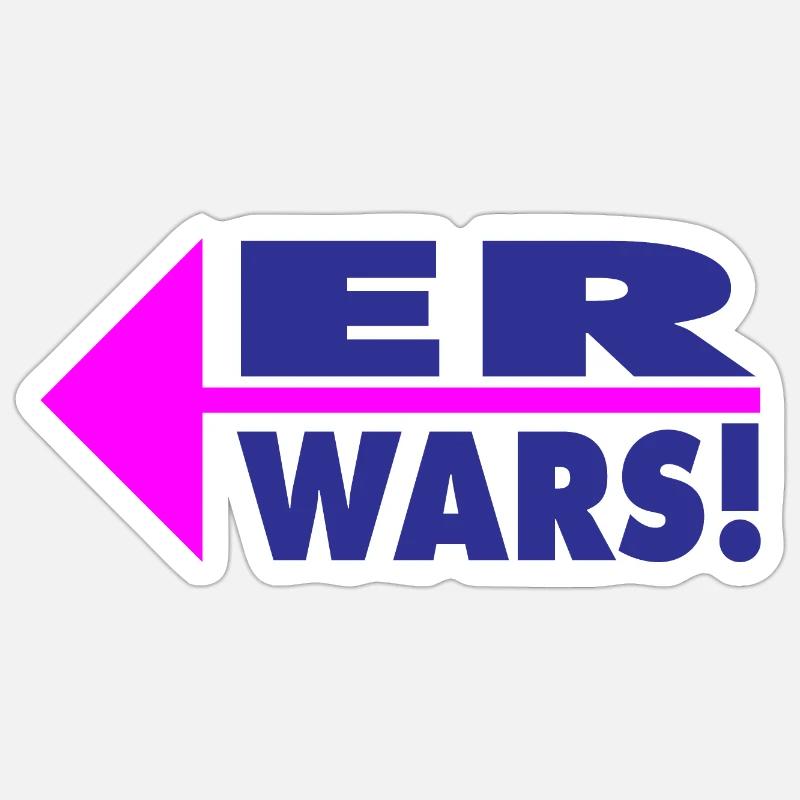 Er wars! Partner- oder Partyshirt Sticker Größe S (10 x 10 cm)