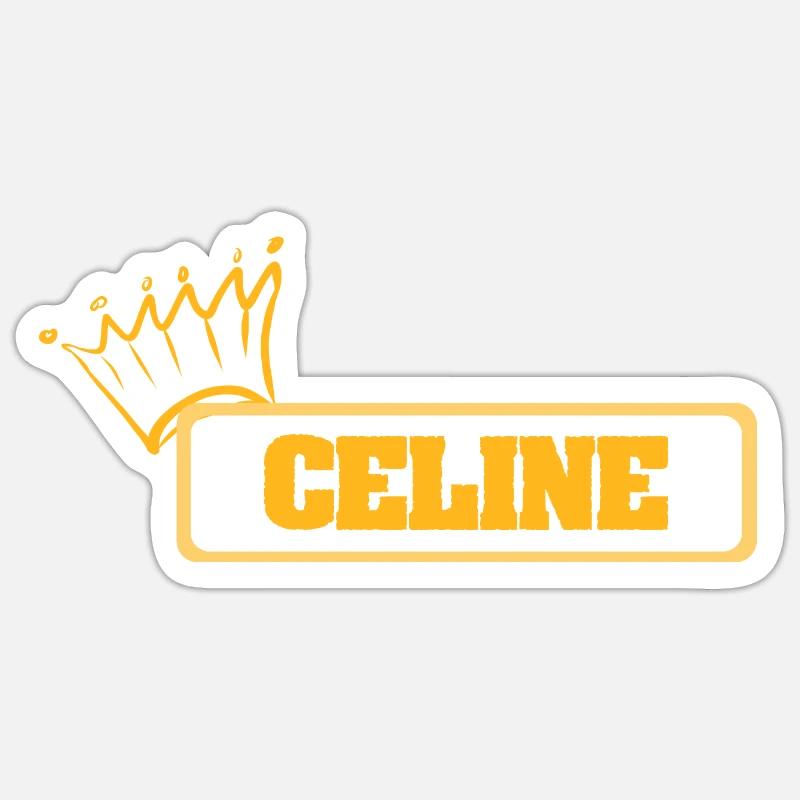 Name Celine - Sticker Größe S (10 x 10 cm) - Mattweiß
