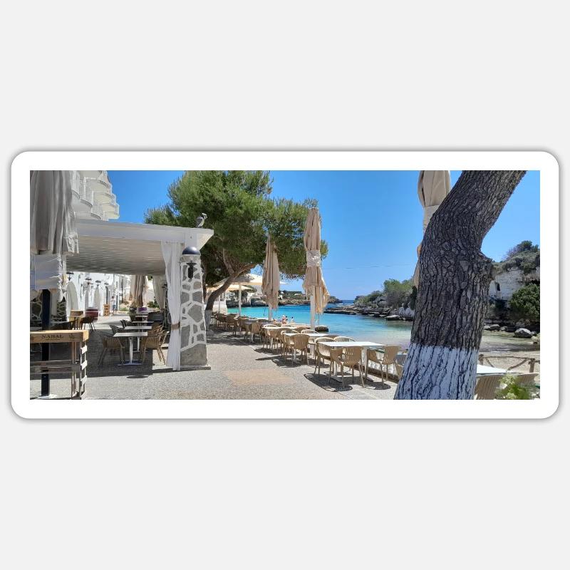 menorca - Sticker taille S (10 x 10 cm) - blanc mat