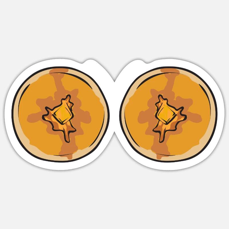 Pancake Breakfast Pancakes - Sticker size S (10 x 10 cm) - white matte