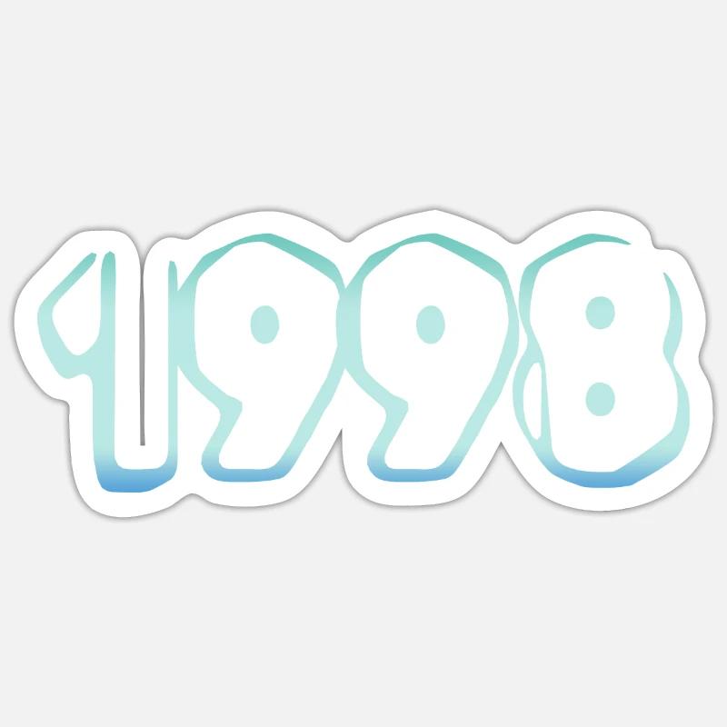 1998 - Sticker taille S (10 x 10 cm) - blanc mat