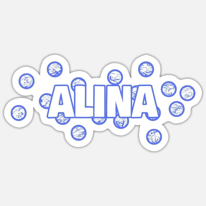 Chère Alina, - Sticker taille S (10 x 10 cm) - blanc mat