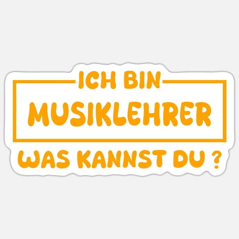 Professeur de musique comme profession - Sticker taille S (10 x 10 cm) - blanc mat