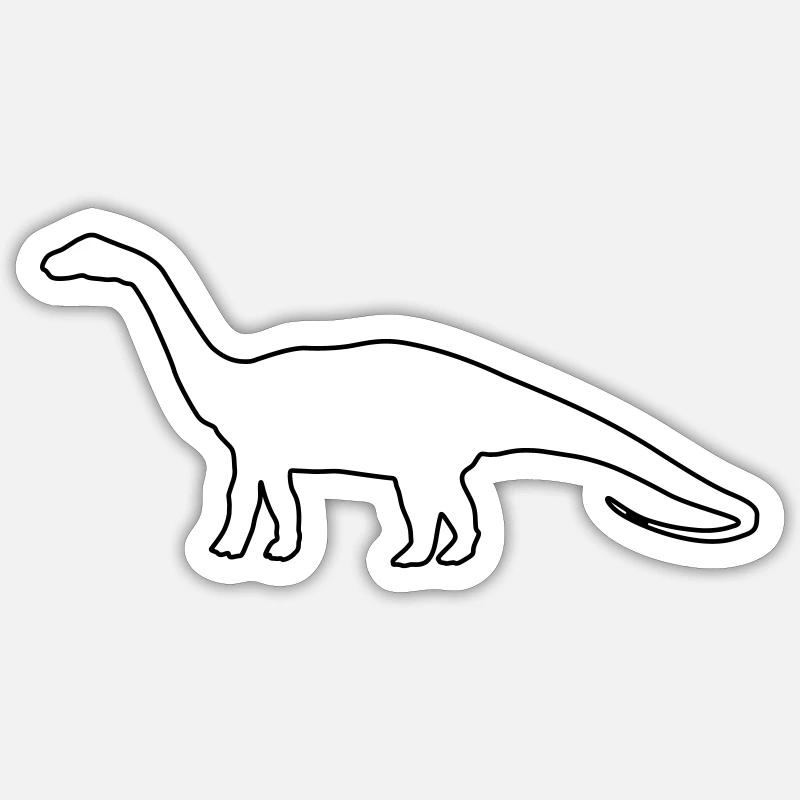 dino - Sticker size S (10 x 10 cm) - white matte