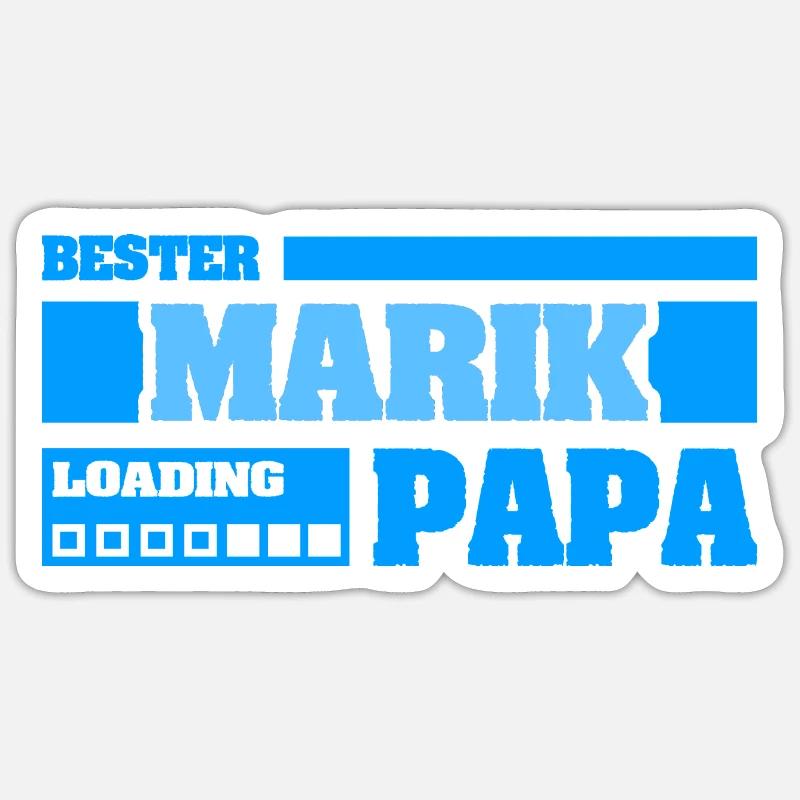 First name Marik - Sticker size S (10 x 10 cm) - white matte