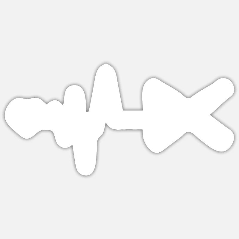 E-Zigarette Puls Herzschlag Sticker Größe S (10 x 10 cm)