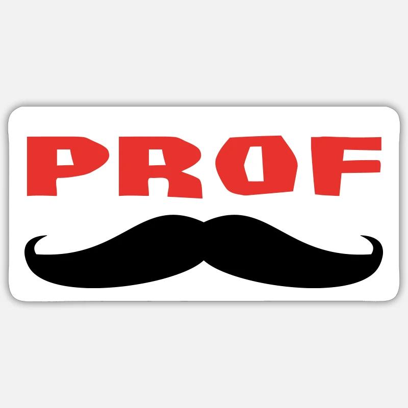 PROF - Sticker taille S (10 x 10 cm) - blanc mat