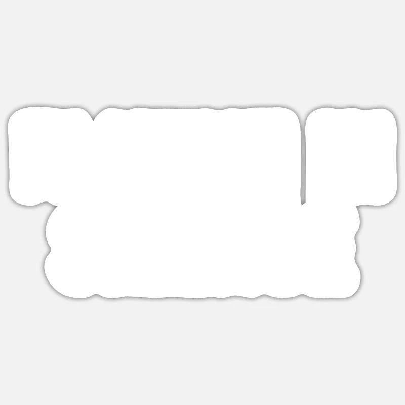 Courant dans le silence - Sticker taille S (10 x 10 cm) - blanc mat