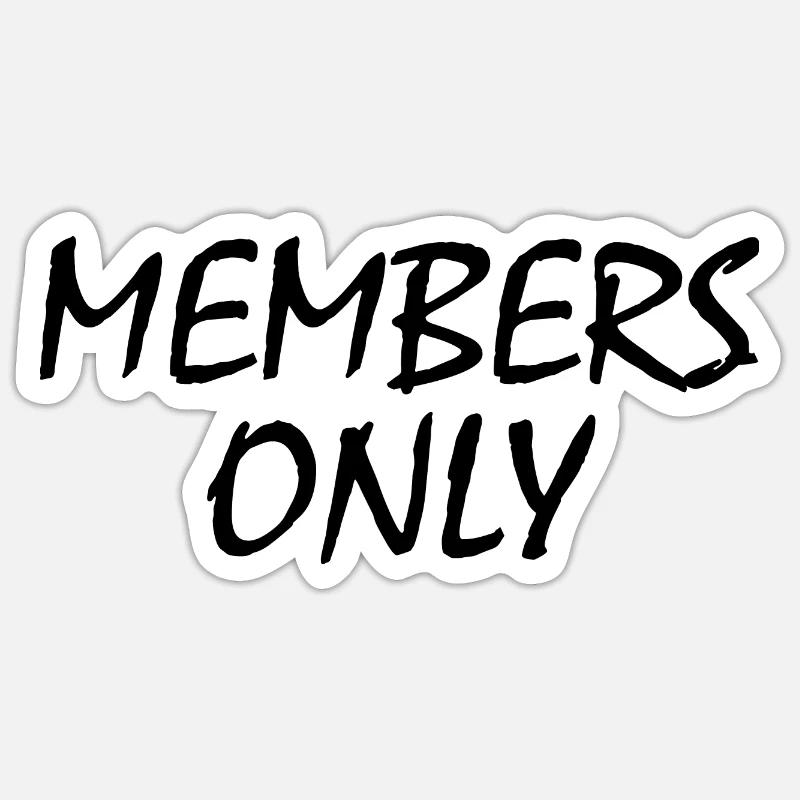 members only - Sticker taille S (10 x 10 cm) - blanc mat