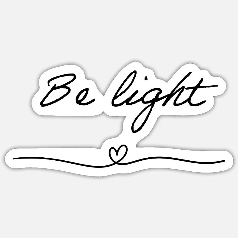 Sei leicht | Herz - Sticker Größe S (10 x 10 cm) - Mattweiß
