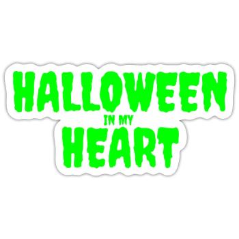 Halloween in My Heart Typography Design - Sticker size S (10 x 10 cm) - white matte - Front