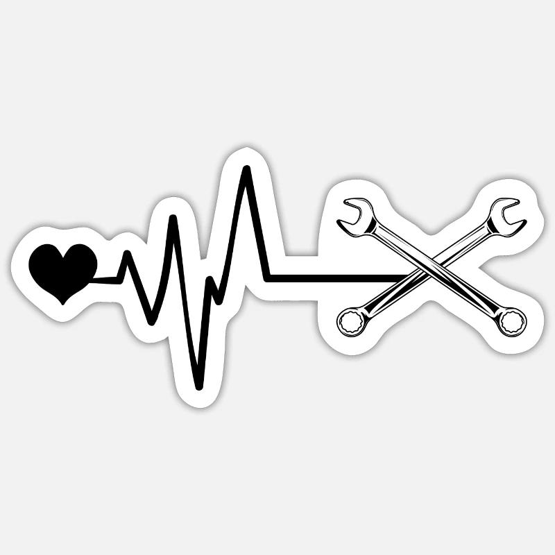 Clé à molette Pulse Love Sticker taille S (10 x 10 cm)