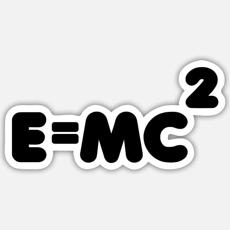 E is MC squared Sticker size S (10 x 10 cm)