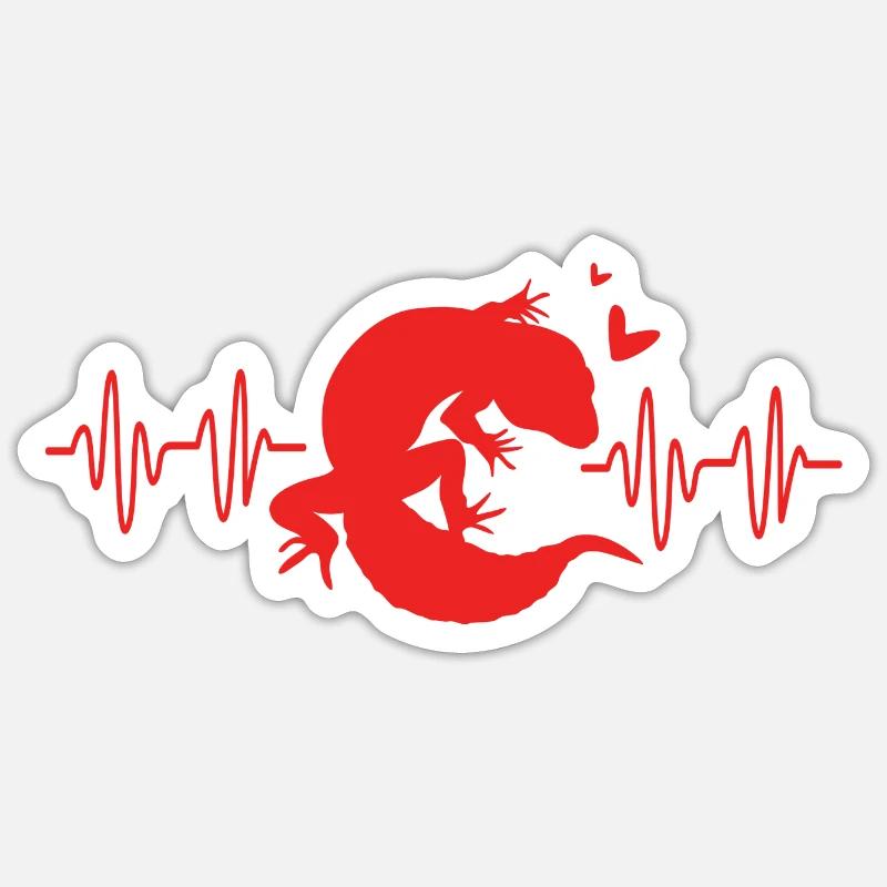 Leopard Gecko - Sticker size S (10 x 10 cm) - white matte
