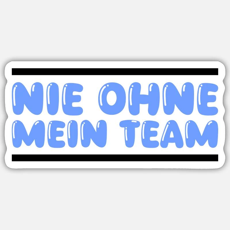 team - Sticker Größe S (10 x 10 cm) - Mattweiß