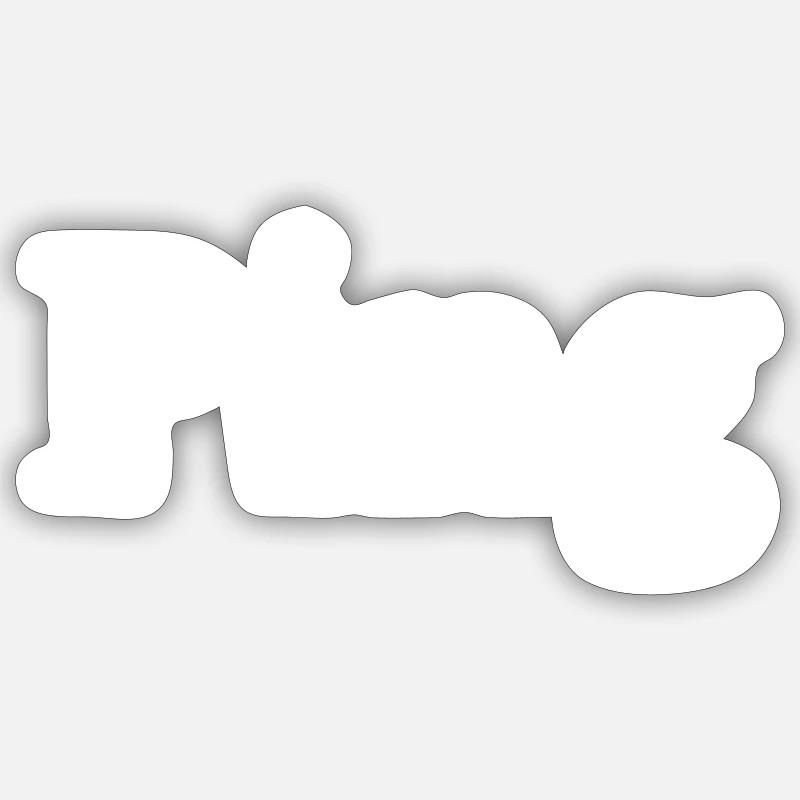 Ping - Sticker size S (10 x 10 cm) - white matte