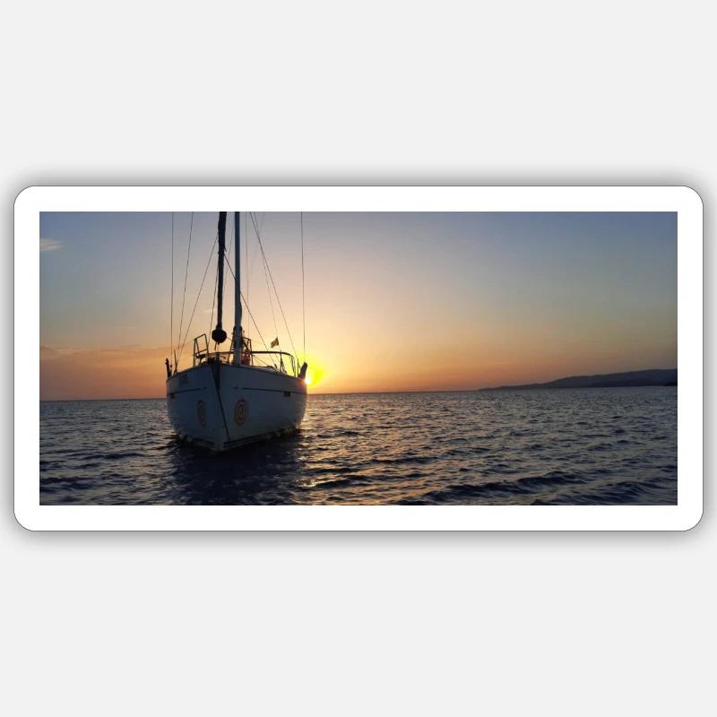 Segelboot Sticker Größe S (10 x 10 cm)