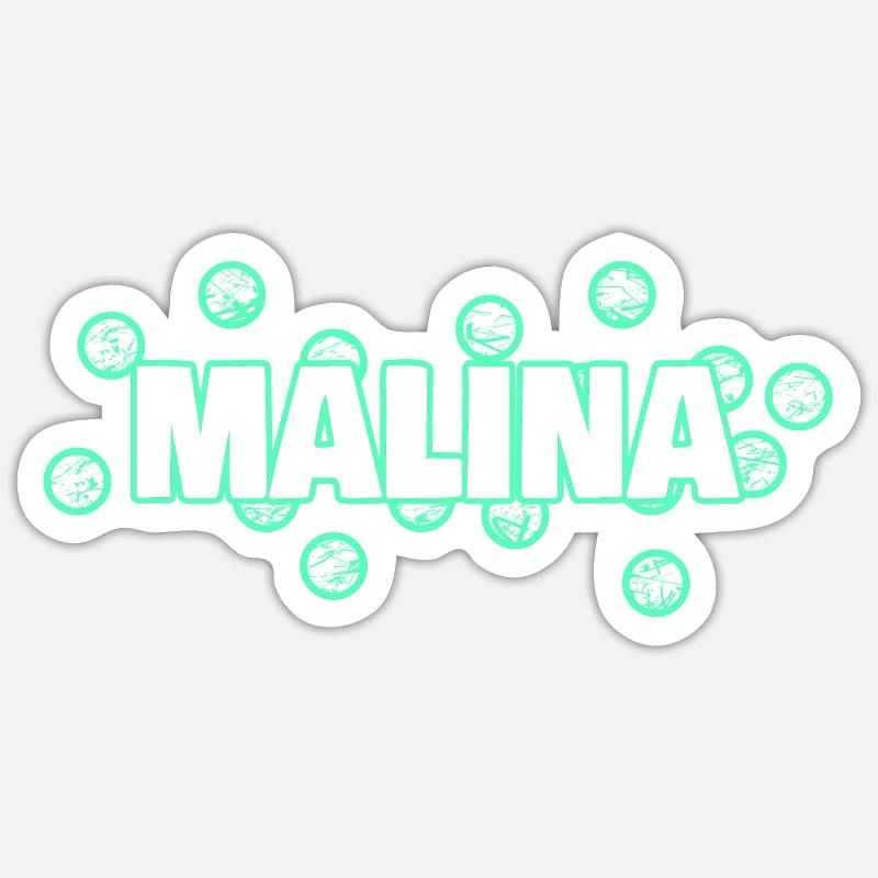 Malina - Sticker size S (10 x 10 cm) - white matte