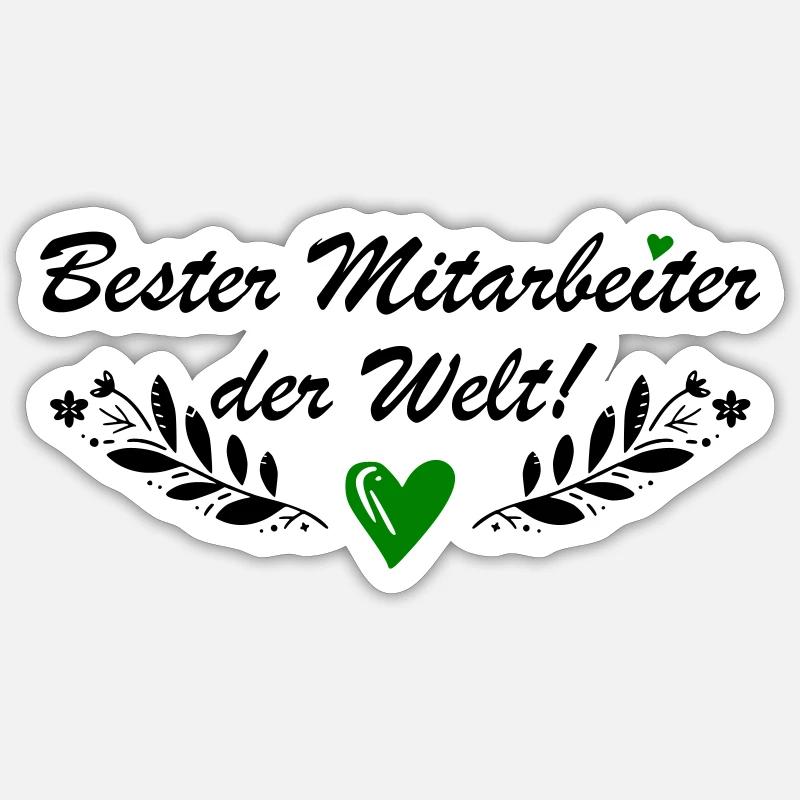 Bester Mitarbeiter der Welt Sticker Größe S (10 x 10 cm)